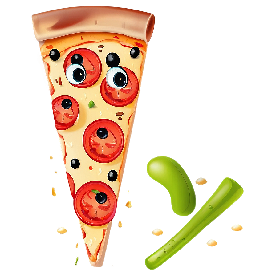 Pizza Cartoon With Face Png 75