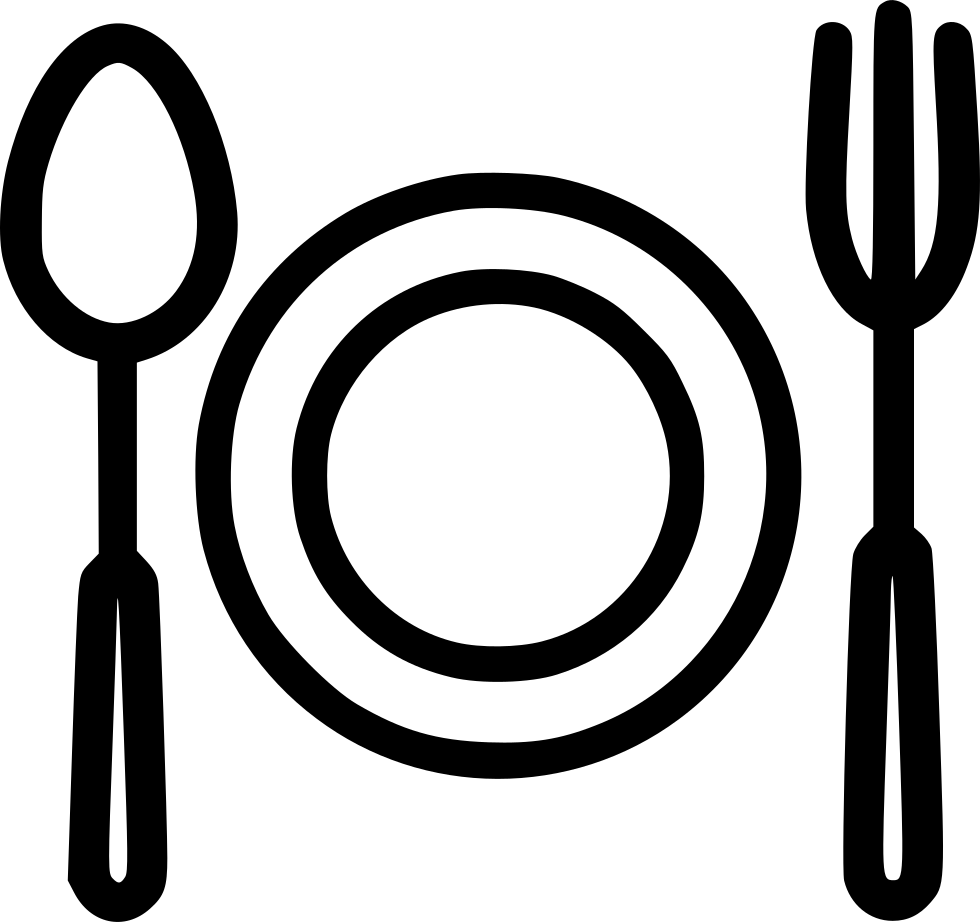 Place Setting Outline Graphic