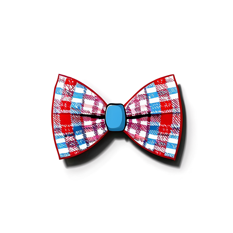 Plaid Bow Tie Png 05252024