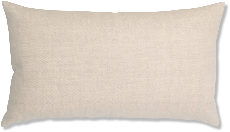 Plain Beige Rectangular Pillow