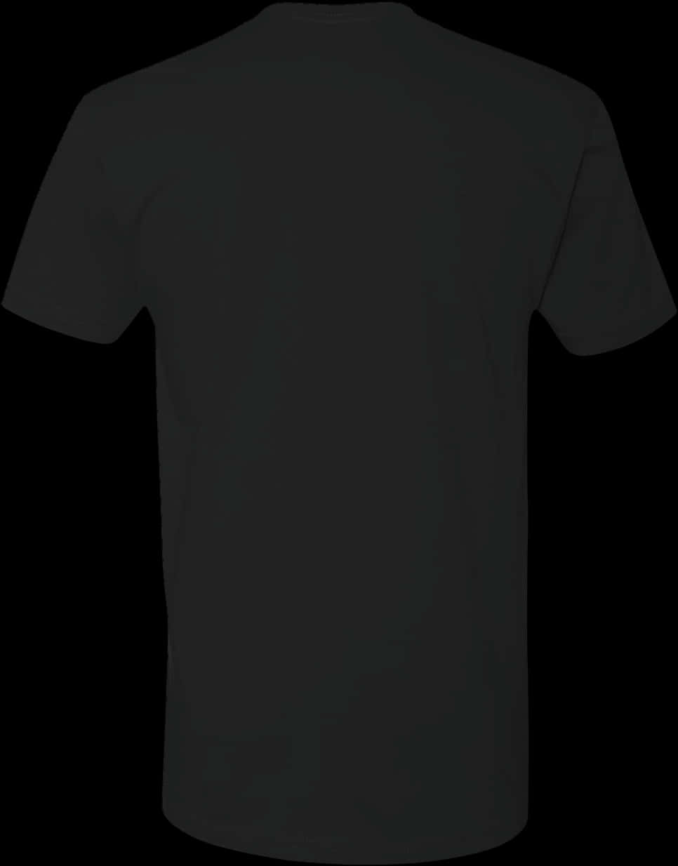Plain Black T Shirt Back View