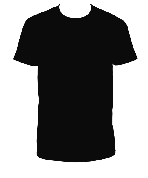 Plain Black T Shirt Template