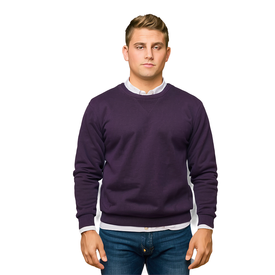 Plain Crewneck Jumper Png 21