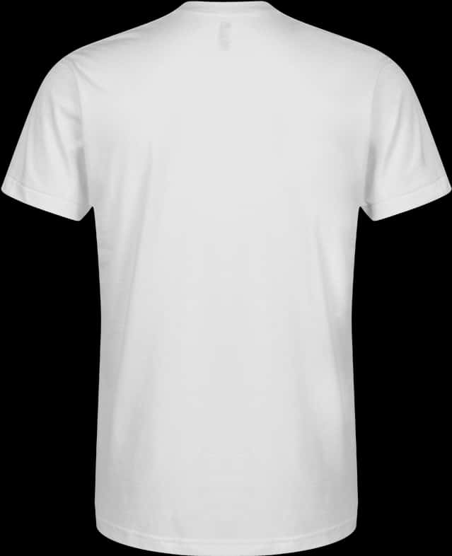 Plain White T Shirt Back View