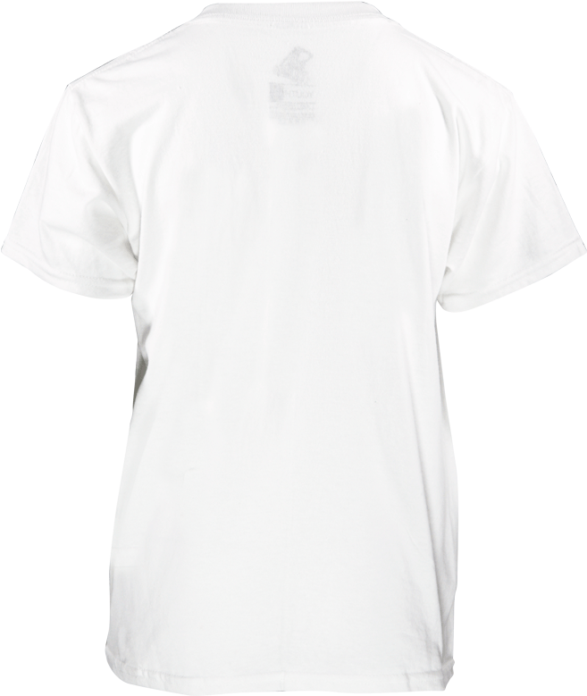 Plain White T Shirt Back View