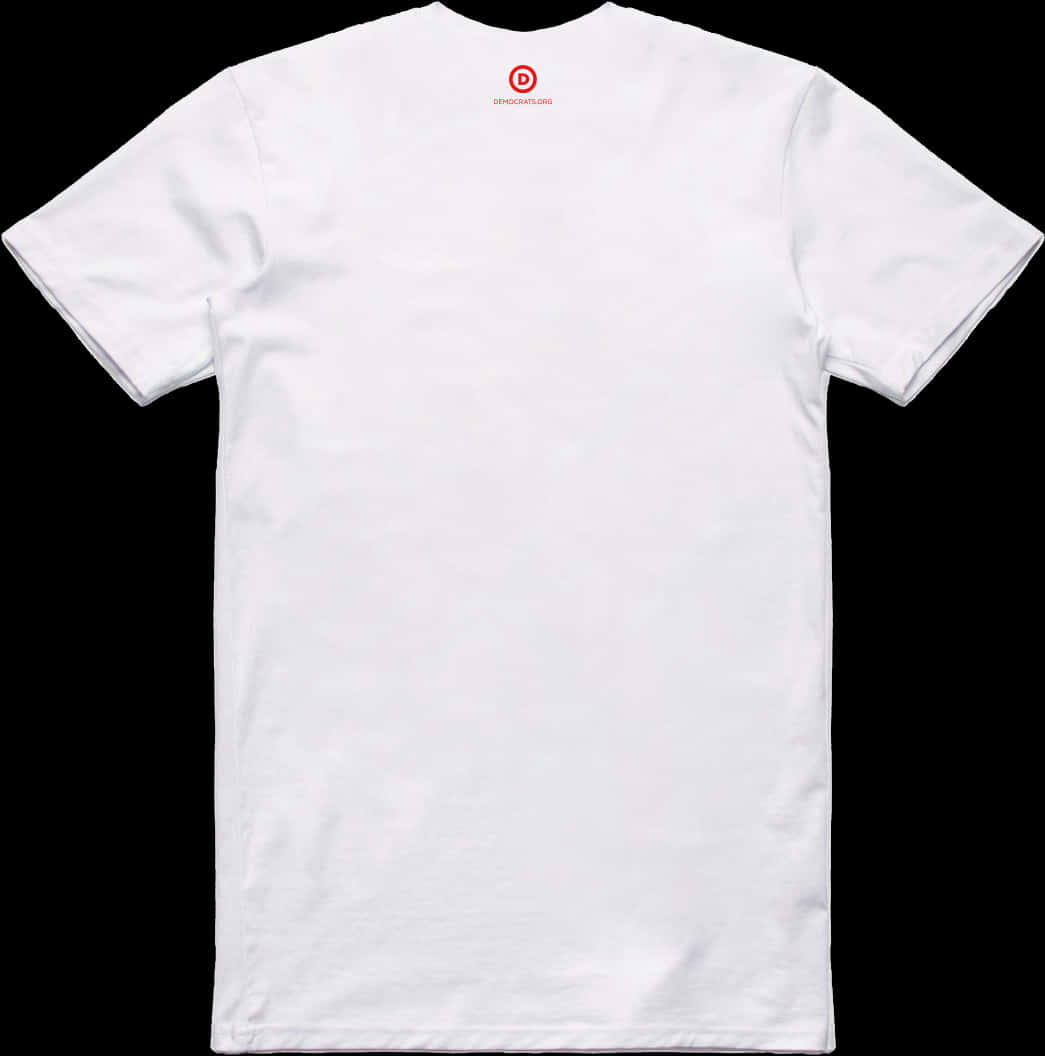 Plain White T Shirt Back View