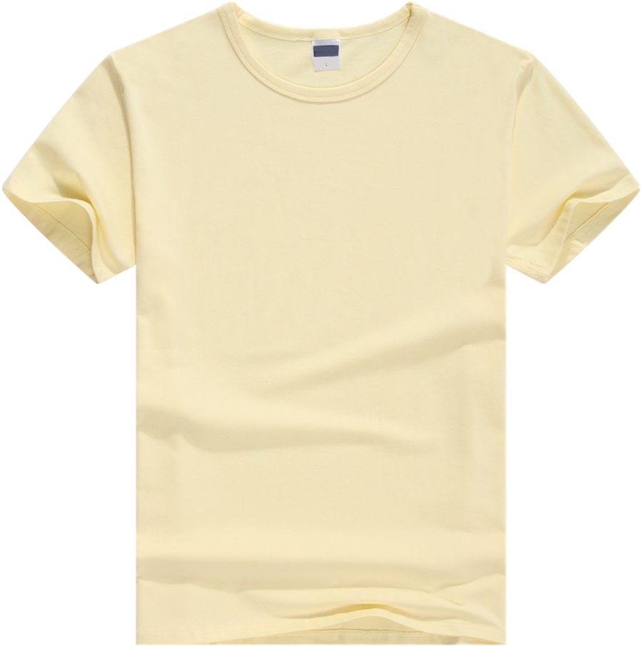 Plain Yellow T Shirt Flat Lay