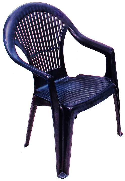 Plastic Patio Chair Isolated