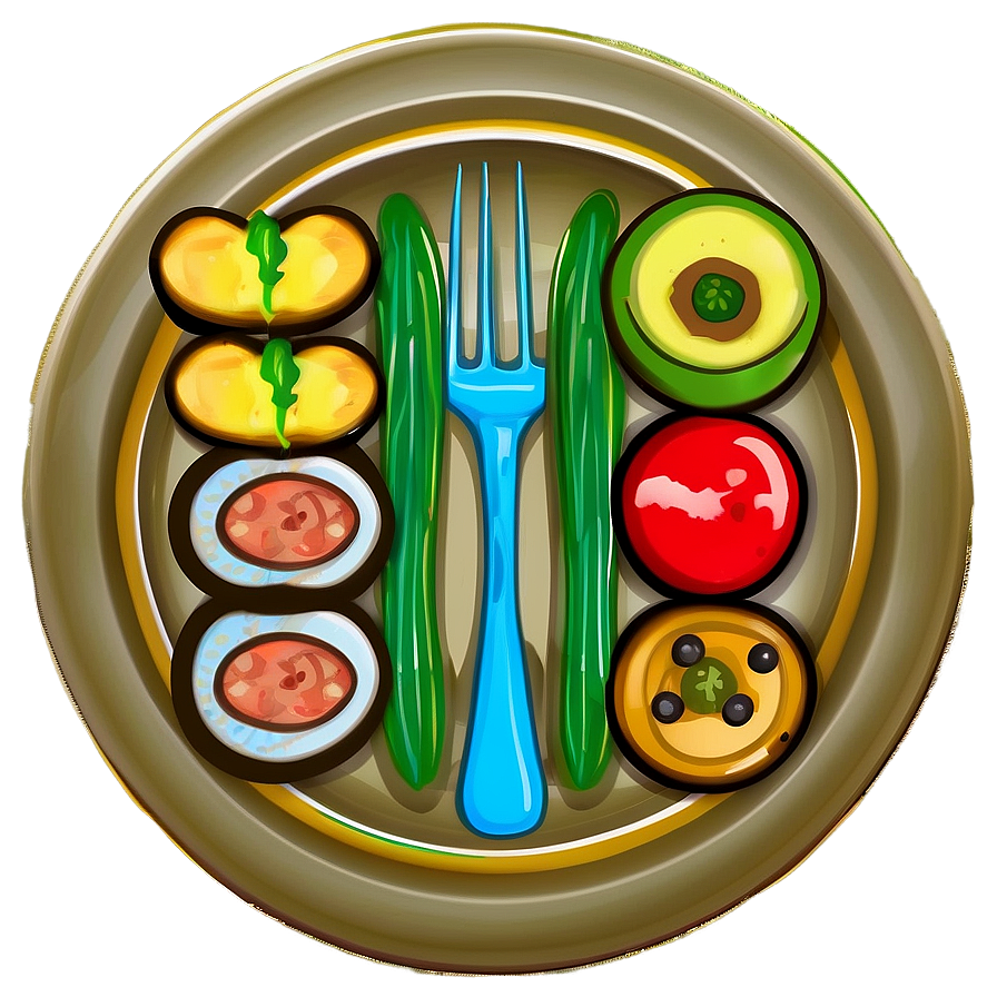 Plate Of Food Side View Png Yne