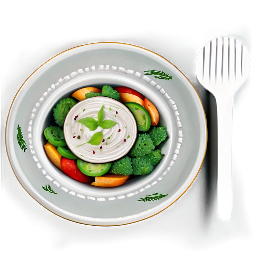 Plate Of Food Top View Png 42