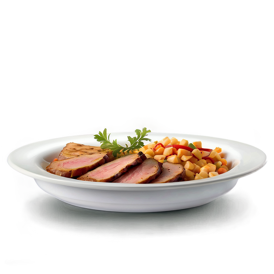 Plate Of Food With Meat Png Ugn6