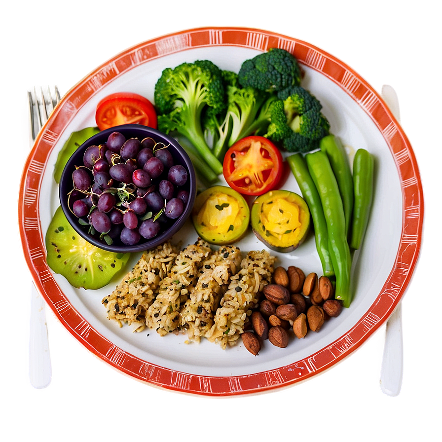 Plate Of Vegan Food Png Fnx50