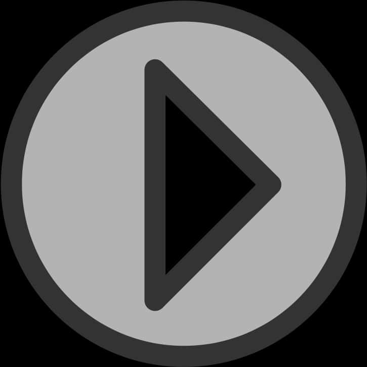 Play Button Icon Gray Background