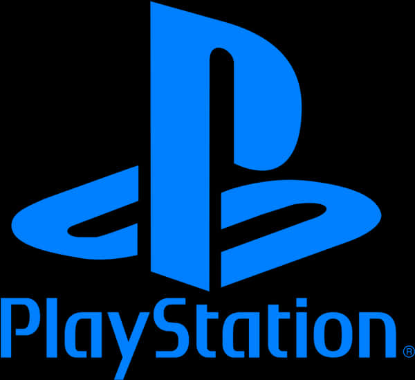 Play Station Logo Blue Background