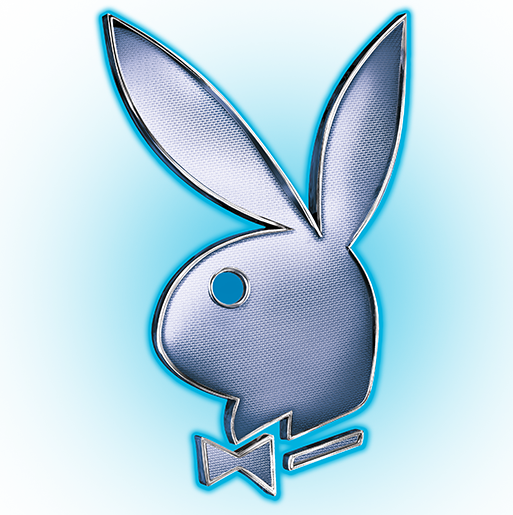 Playboy Bunny Logo Blue Background