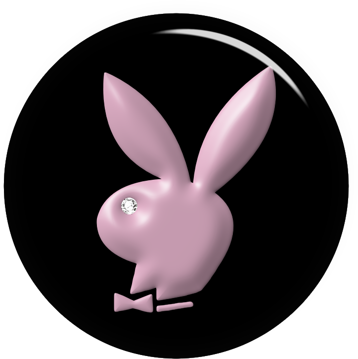 Playboy Bunny Logo Pinkon Black