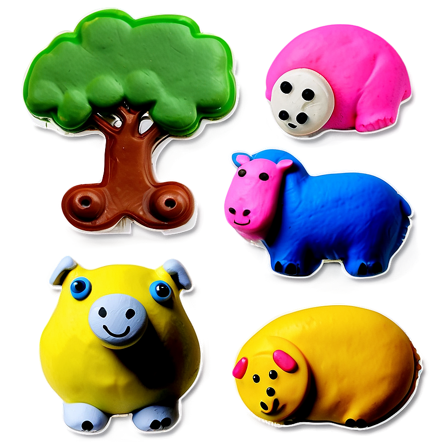 Playdough Farm Animals Set Png 06132024