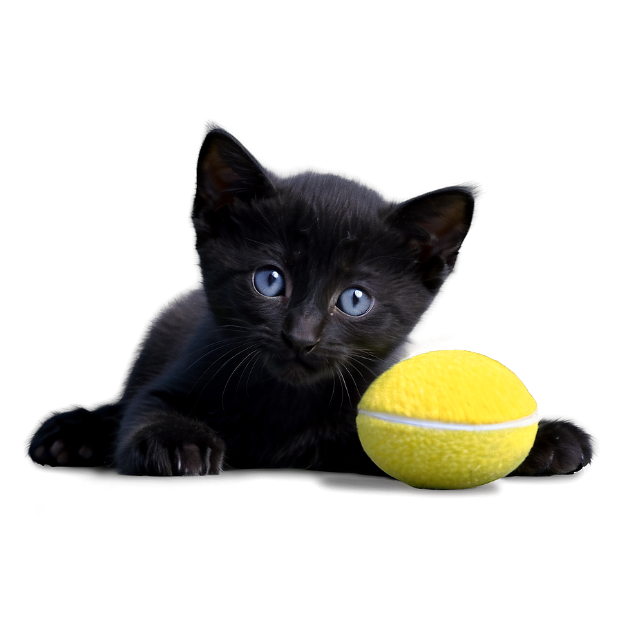 Playful Black Kitten Png 88