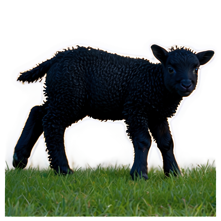 Playful Black Lamb Png Yki40