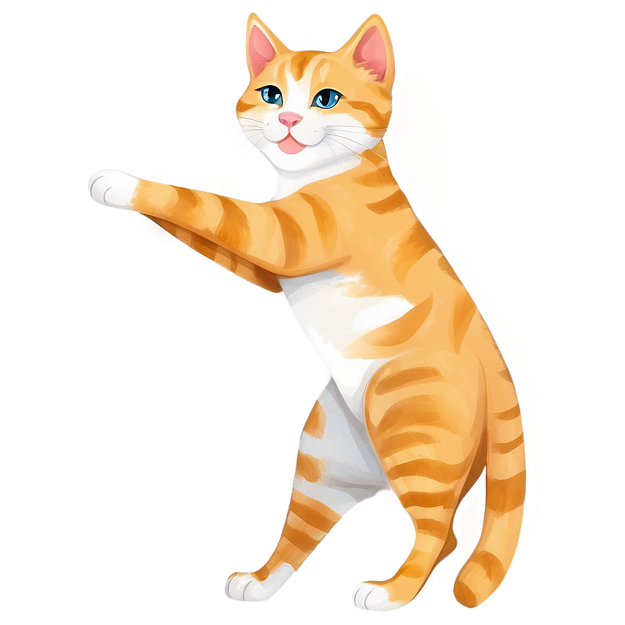 Playful Cat Illustration Png Sot