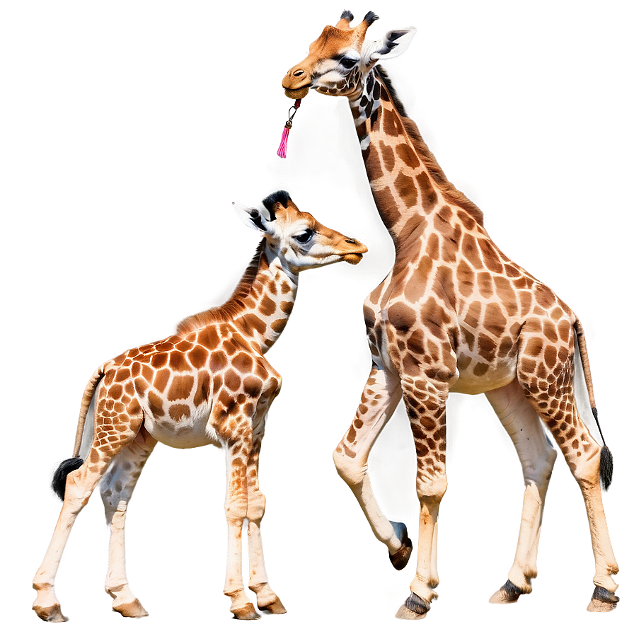 Playful Giraffe Calves Png Jjg38