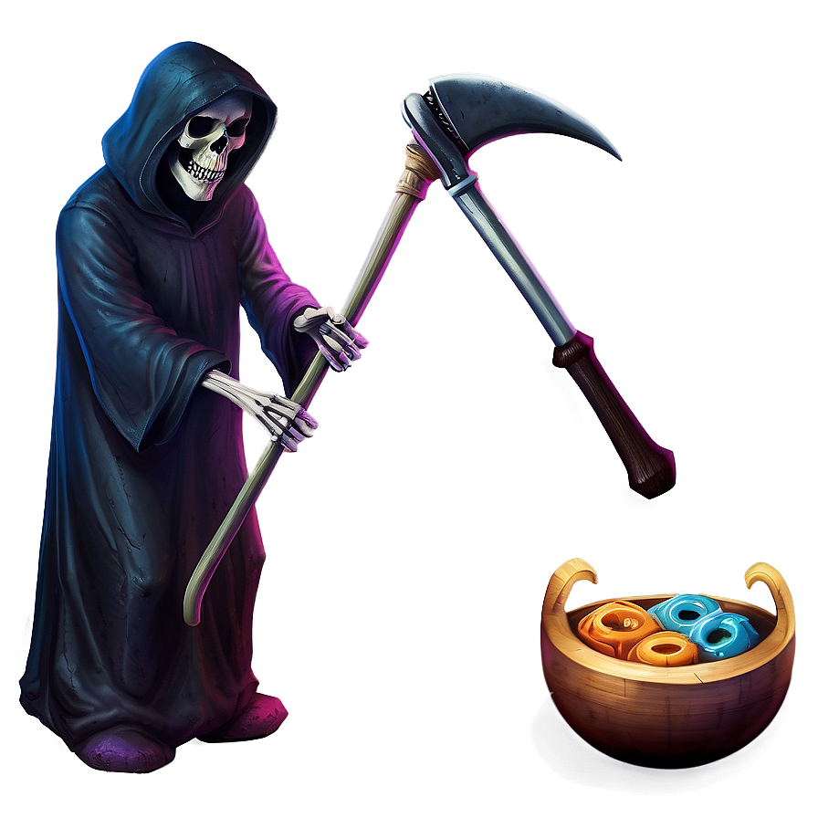 Playful Grim Reaper Png 14