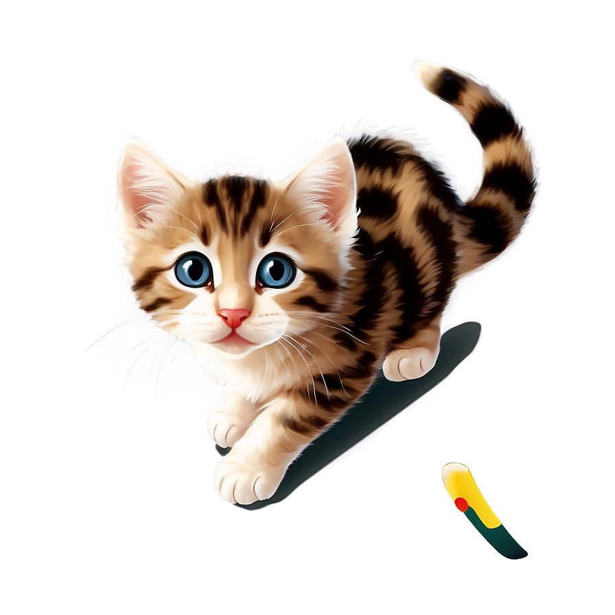 Playful Kitten Vector Art Png Enw