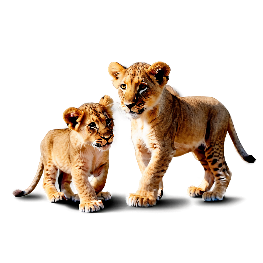 Playful Lion Cubs Png 8