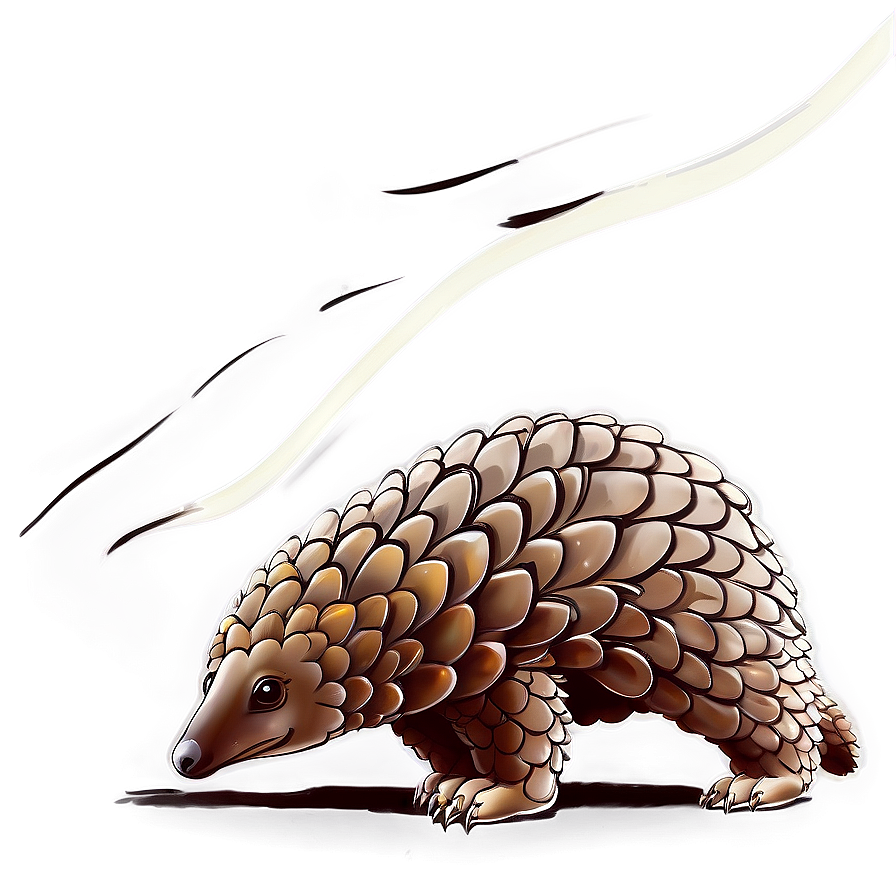 Playful Pangolin Artwork Png 36