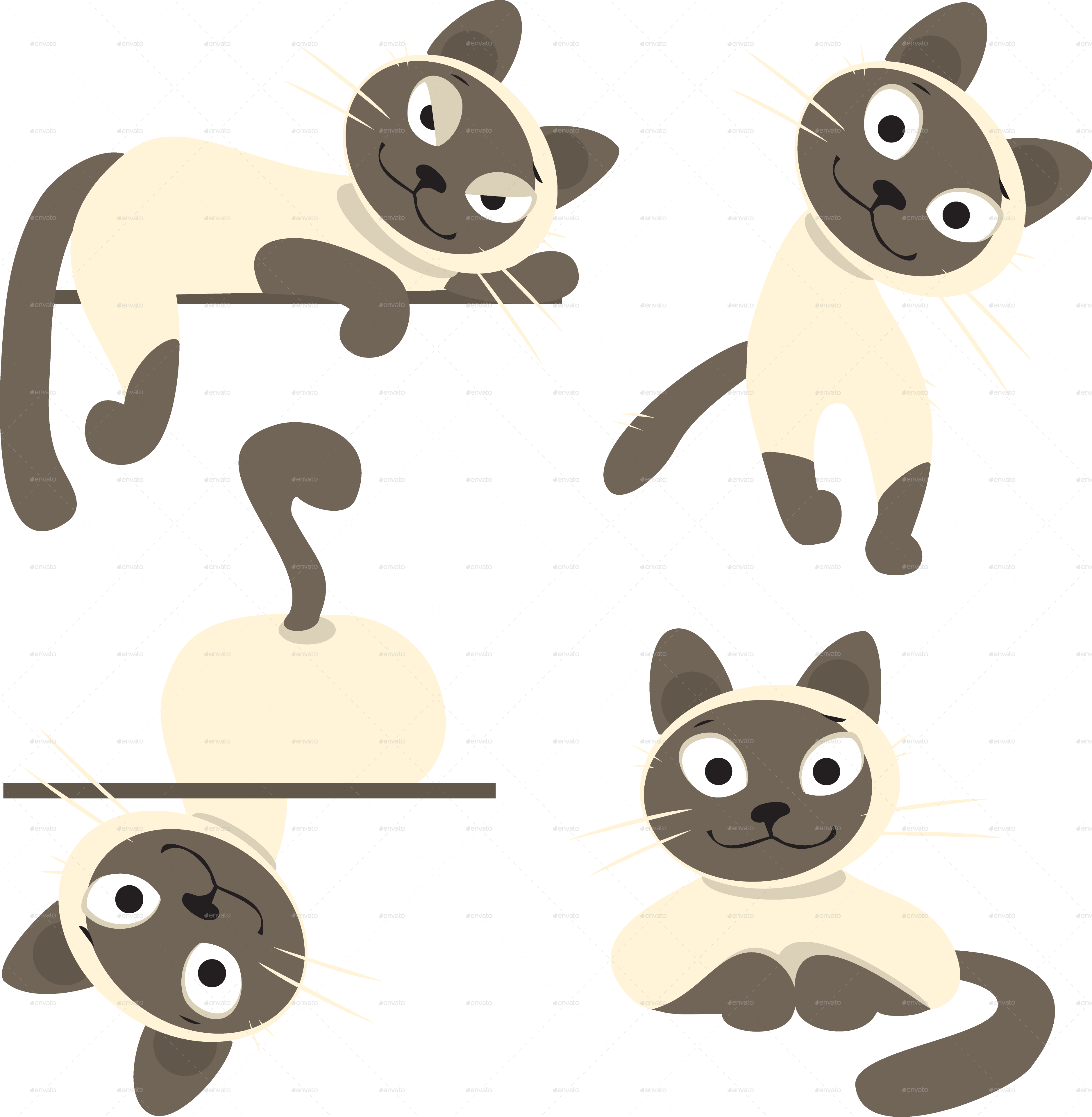 Playful Siamese Cats Pattern