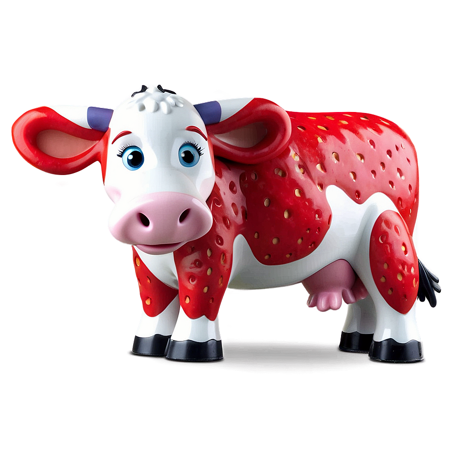 Playful Strawberry Cow Png Kuc