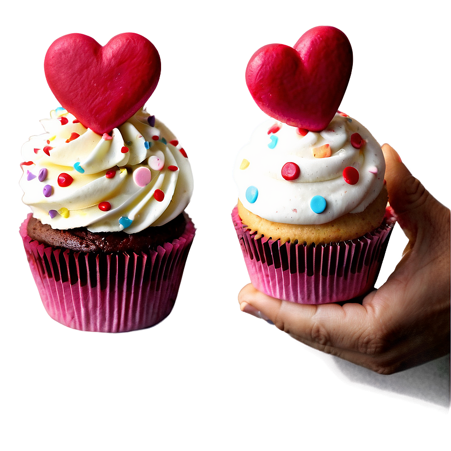 Playful Valentine's Day Cupcakes Png 06202024