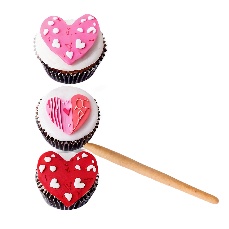 Playful Valentine's Day Cupcakes Png Wsm