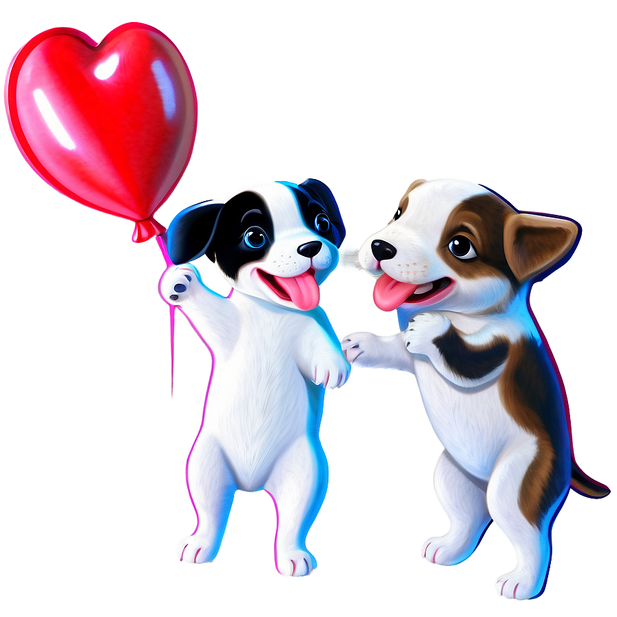 Playful Valentines Puppies Png Jpb46