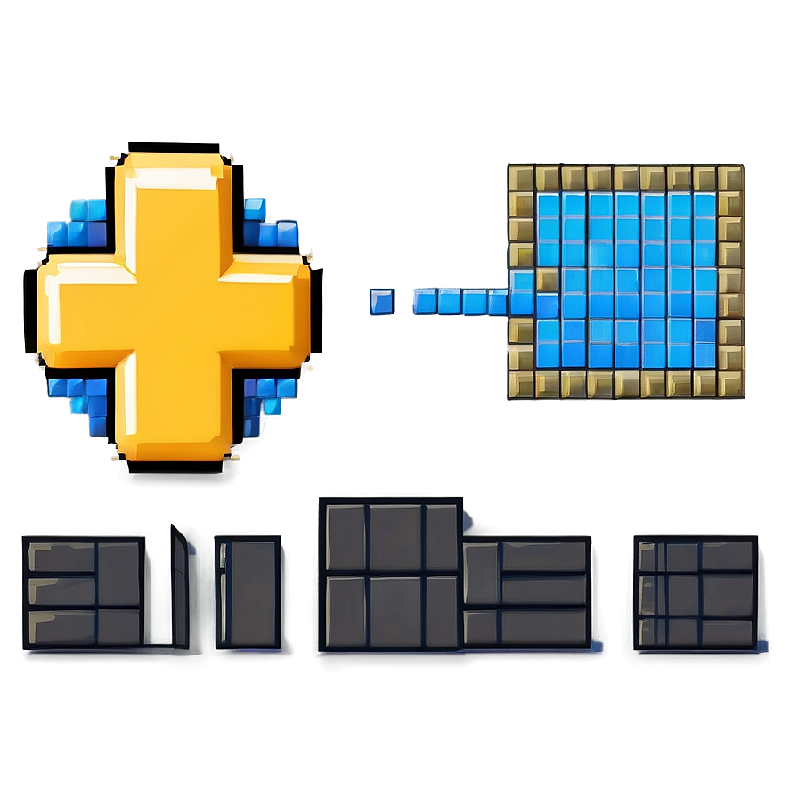 Plus Sign In Pixel Art Png Eqs