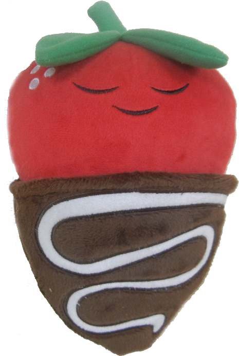 Plush Chocolate Covered Strawberry Toy