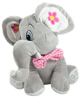 Plush Elephant Toywith Bow