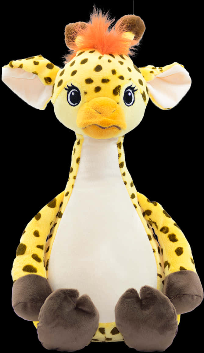 Plush Giraffe Toy Isolated