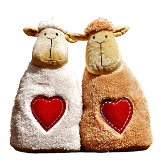 Plush Sheep With Hearts