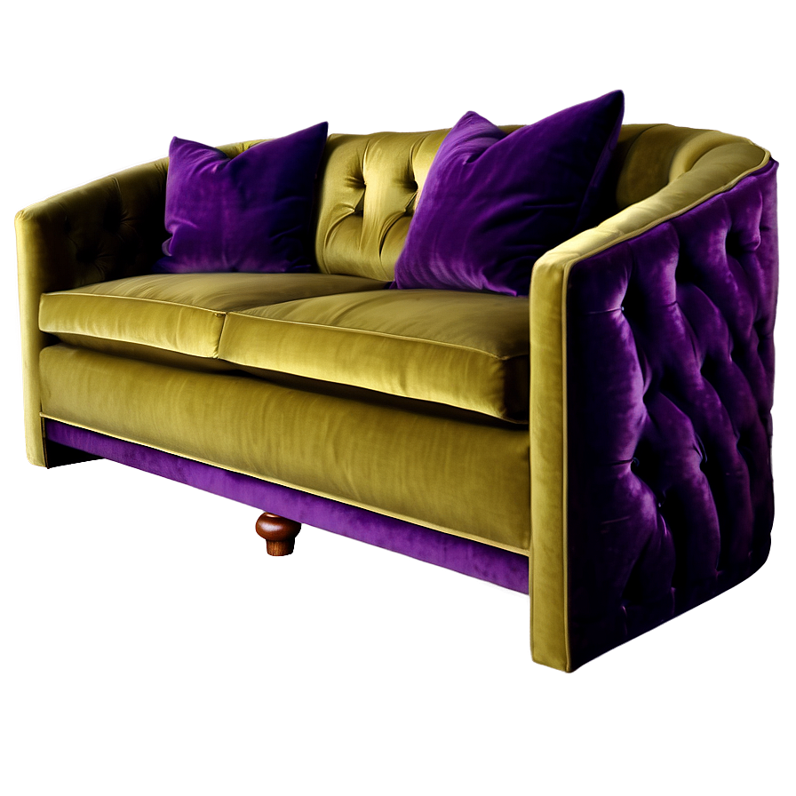 Plush Velvet Sofa Png 06252024