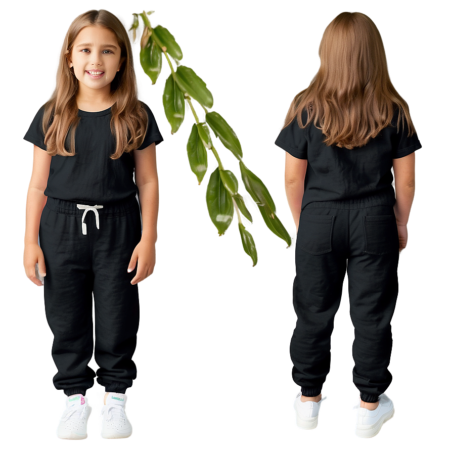 Pocketed Black Sweatpants Png Obh