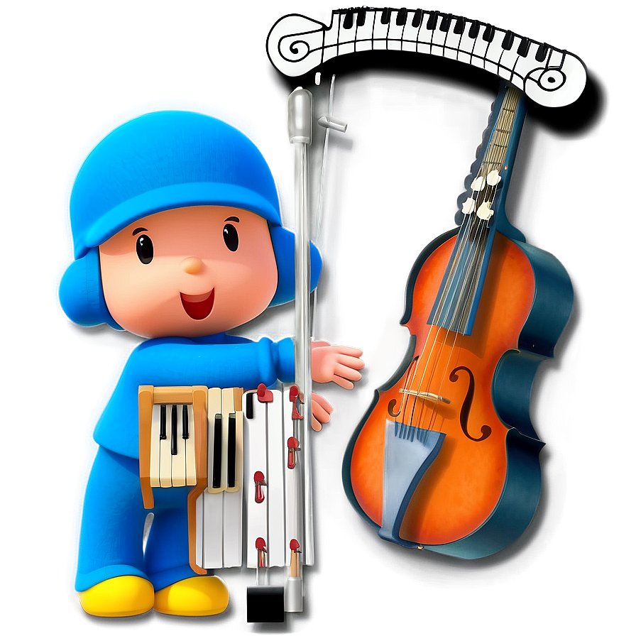 Pocoyo And Musical Instruments Png 05232024