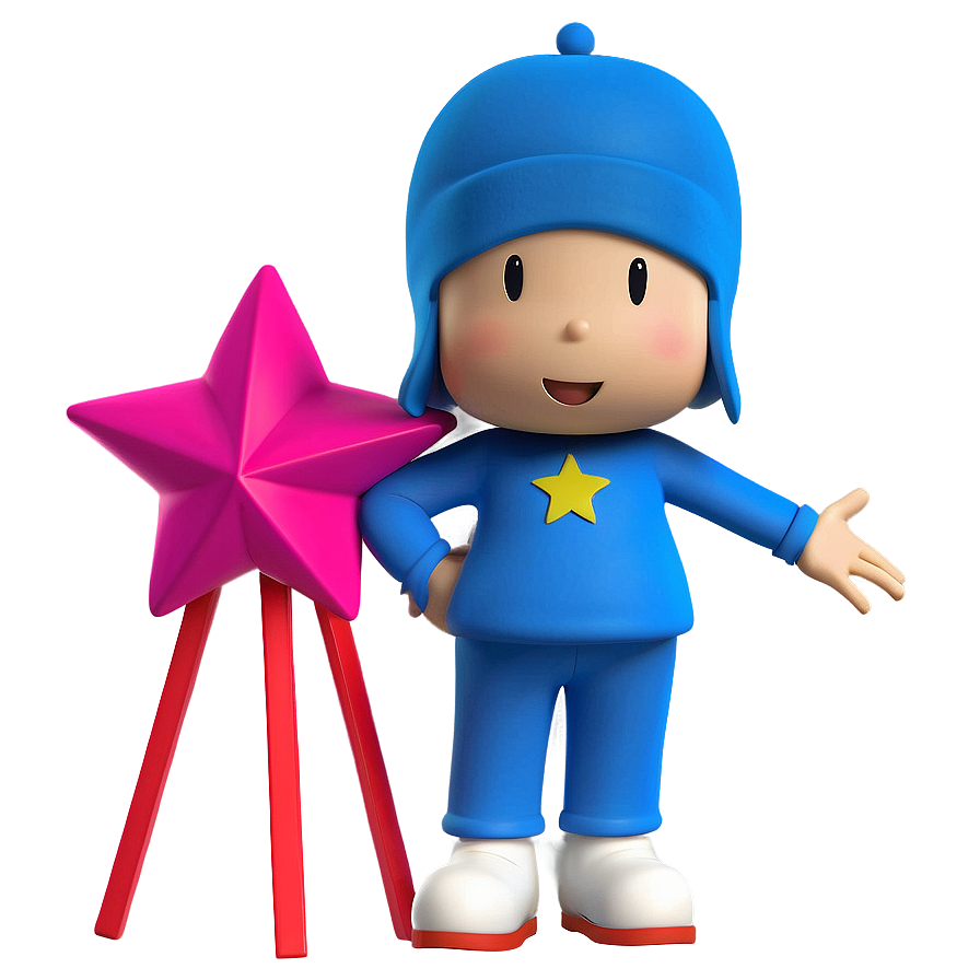 Pocoyo Holding A Star Png Nrl