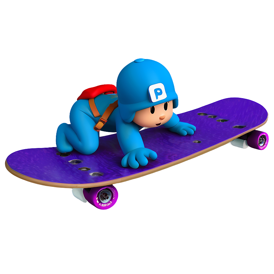 Pocoyo On A Skateboard Png 05232024