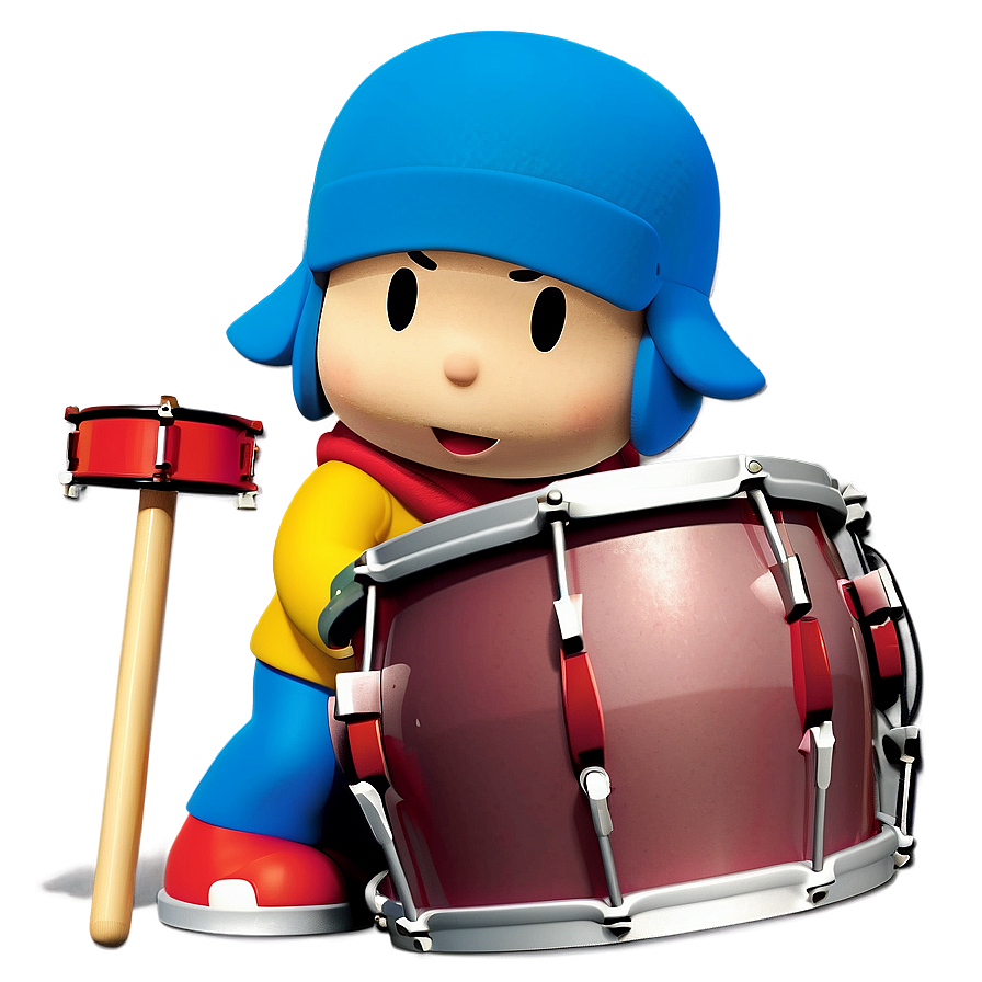 Pocoyo Playing Drums Png Kqu