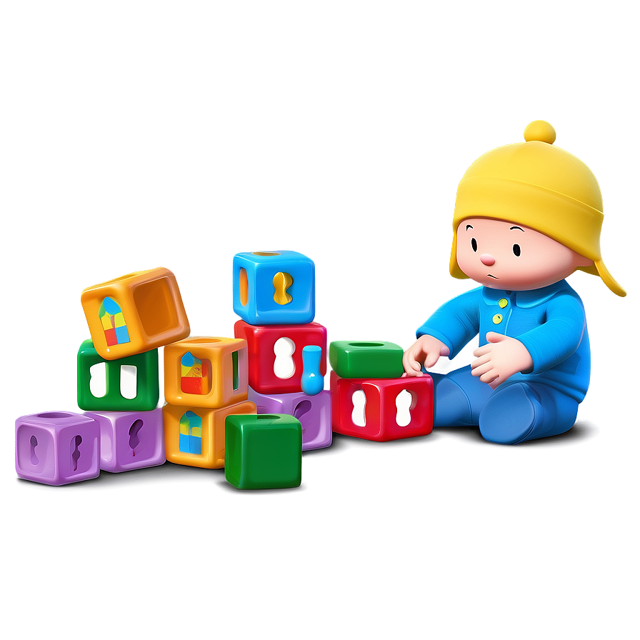 Pocoyo Playing With Blocks Png Ixl