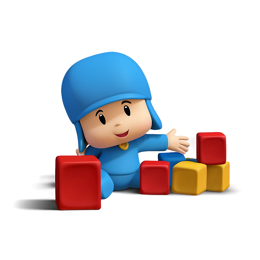 Pocoyo Playing With Blocks Png Mlj