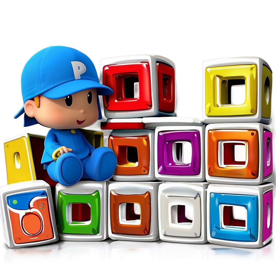 Pocoyo Playing With Blocks Png Uyy3