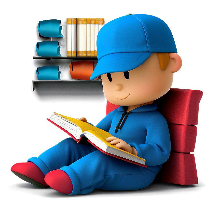 Pocoyo Reading A Book Png Gxi97