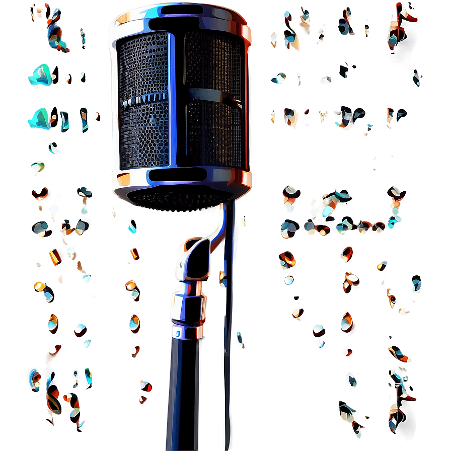 Podcast Mic With Pop Filter Png 71